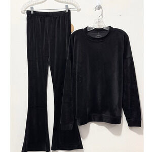 NWT: Sundown by Splendid - Women's Black Velour Matching Set (size S)